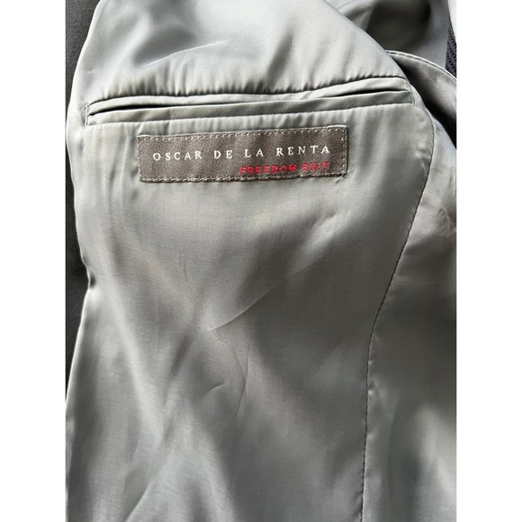 OSCAR DE LA RENTA Mens Wool Cashmere Black Blazer Suit Coat‎  Sports Jacket 42L - Picture 7 of 9